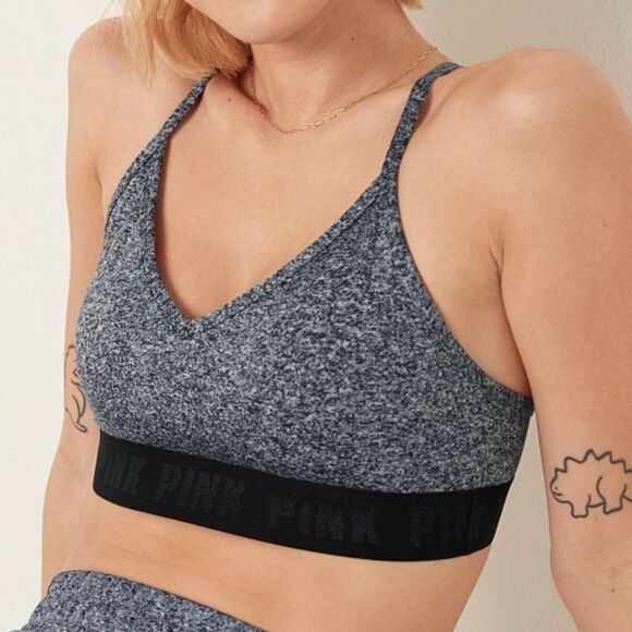 Victoria's Secret PINK Ultimate Lightly Lined Wireless Mesh Back Sports Bra XS - Picture 2 of 6